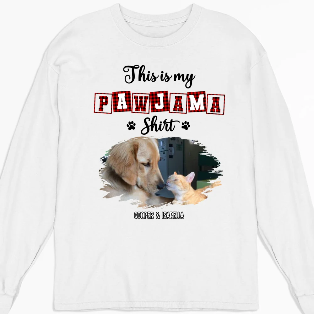 My Sleepshirt Ver Pet 2 Photo - Personalized Custom Long Sleeve T-Shirt - Image 4