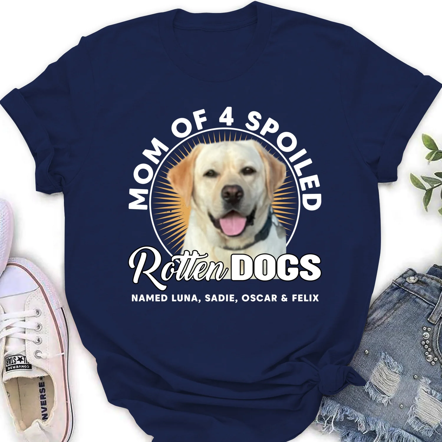 My Spoiled Rotten Dog Photo - Personalized Custom Women's T-shirt - Image 2