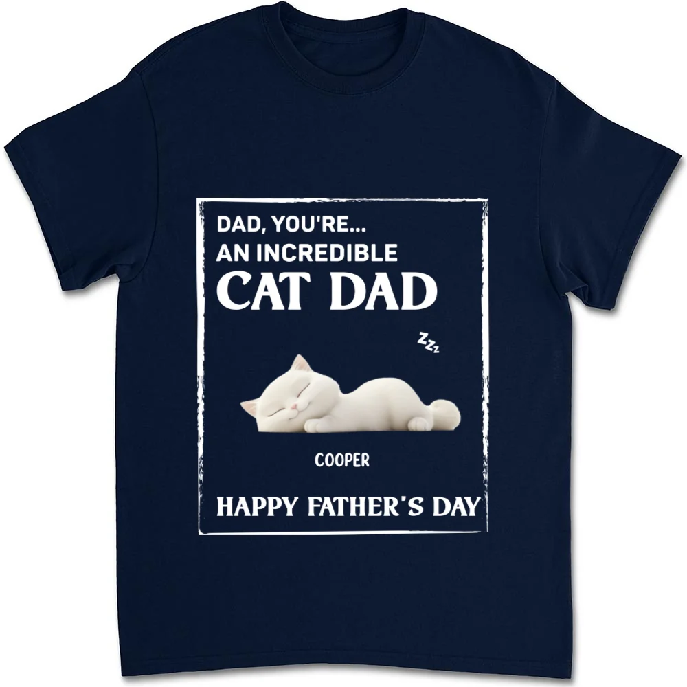 My Supper Cool Cat Dad - Personalized Custom Unisex T-Shirt - Image 10