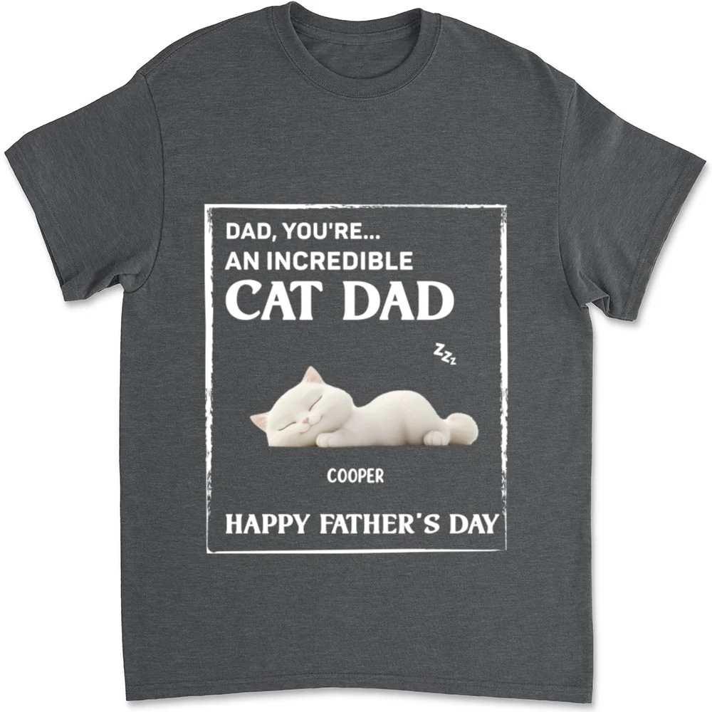 My Supper Cool Cat Dad - Personalized Custom Unisex T-Shirt - Image 6