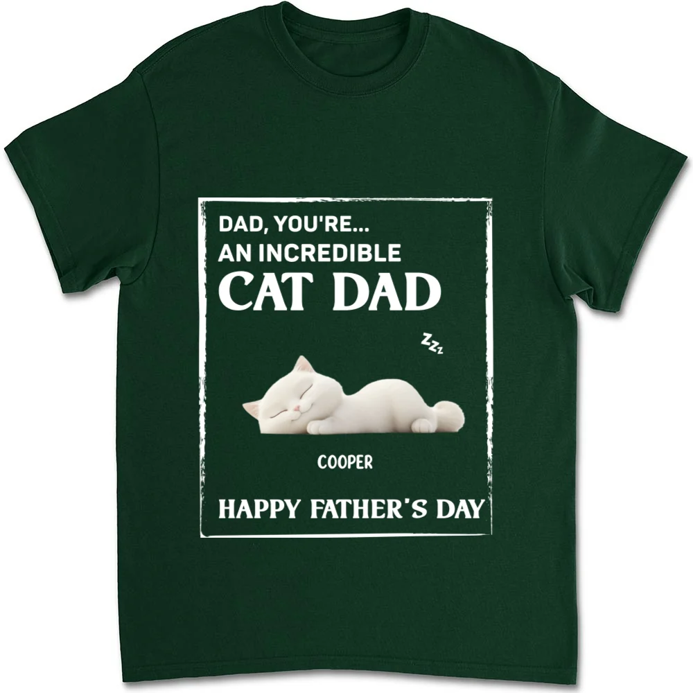 My Supper Cool Cat Dad - Personalized Custom Unisex T-Shirt - Image 7