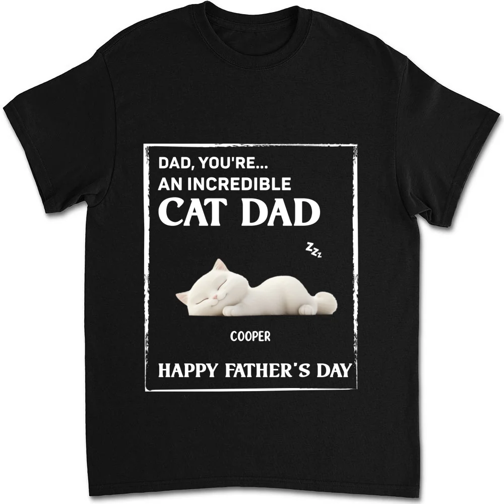 My Supper Cool Cat Dad - Personalized Custom Unisex T-Shirt - Image 9