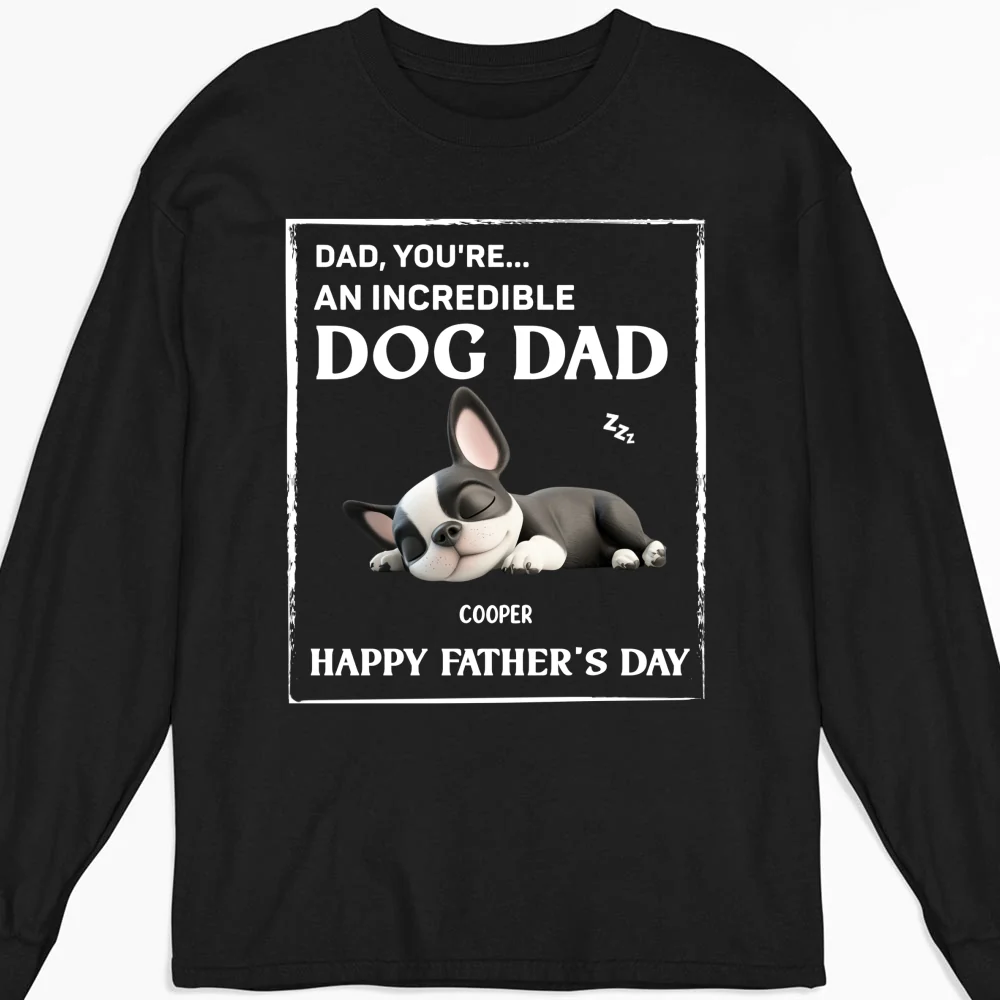 My Supper Cool Dog Dad - Personalized Custom Long Sleeve T-Shirt - Image 5