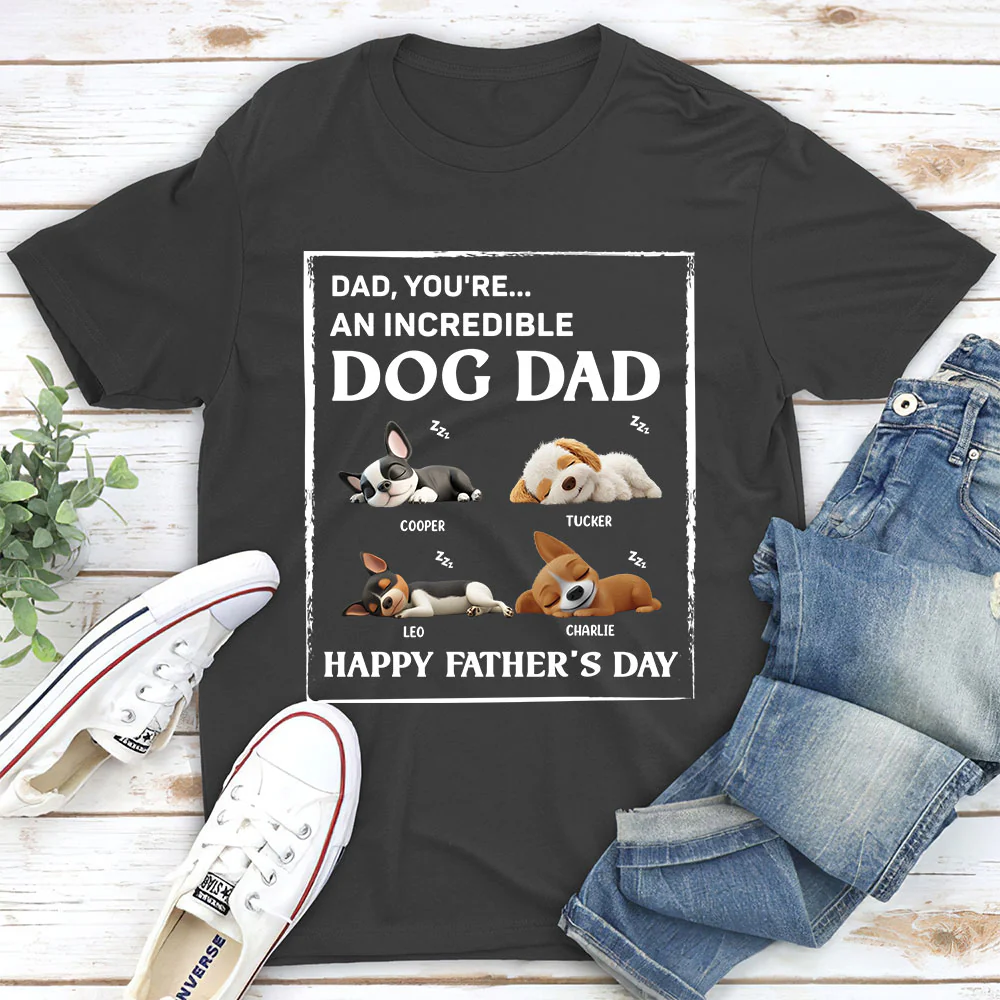 My Supper Cool Dog Dad - Personalized Custom Unisex T-Shirt - Image 5