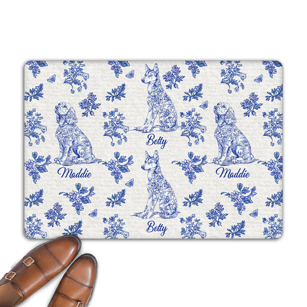My World Is Blue - Personalized Custom Doormat