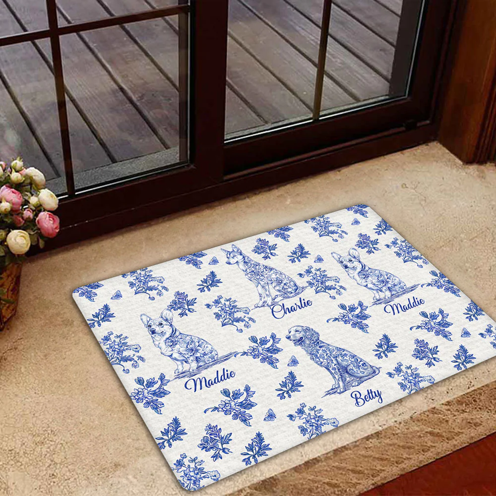 My World Is Blue - Personalized Custom Doormat - Image 4