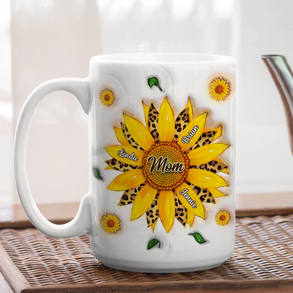Nana Sunflower - Personalized Custom 3D Inflated Effect Mug - Image 4