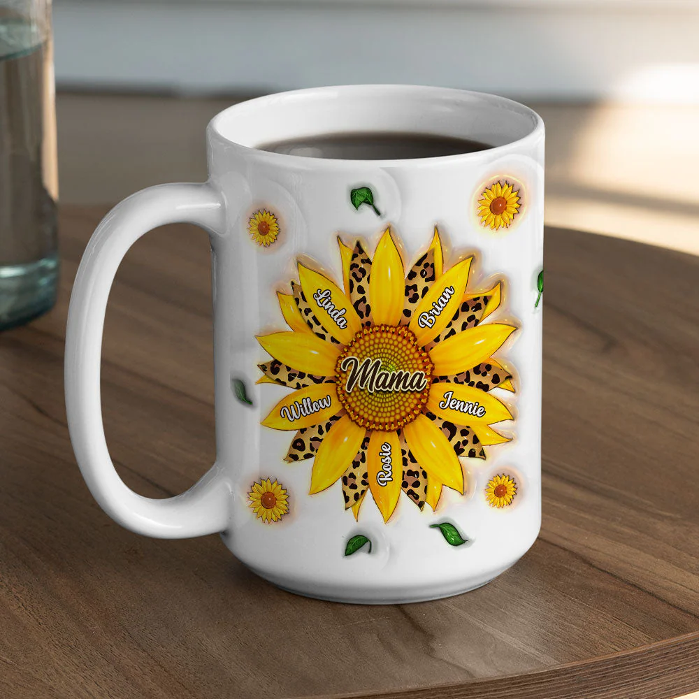 Nana Sunflower - Personalized Custom 3D Inflated Effect Mug - Image 5