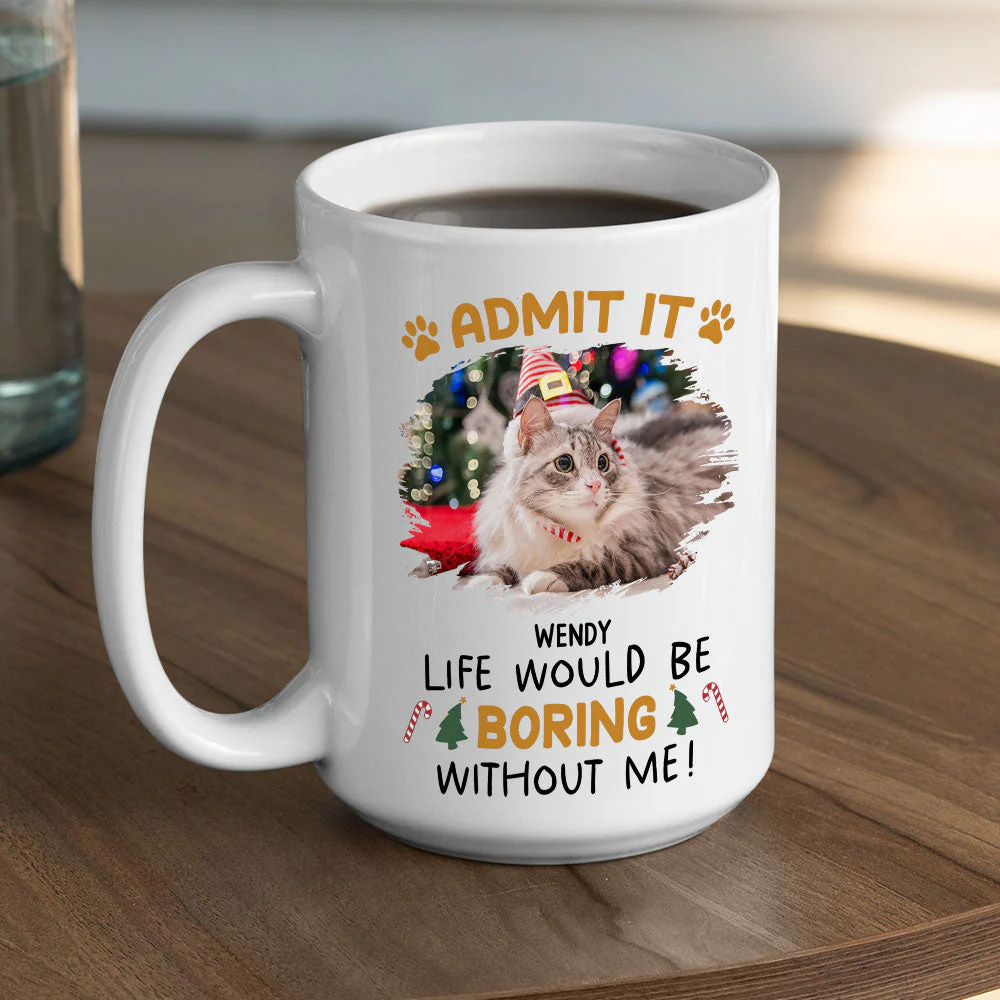 Never Get Bored - Personalized Custom Coffee Mug - Image 5