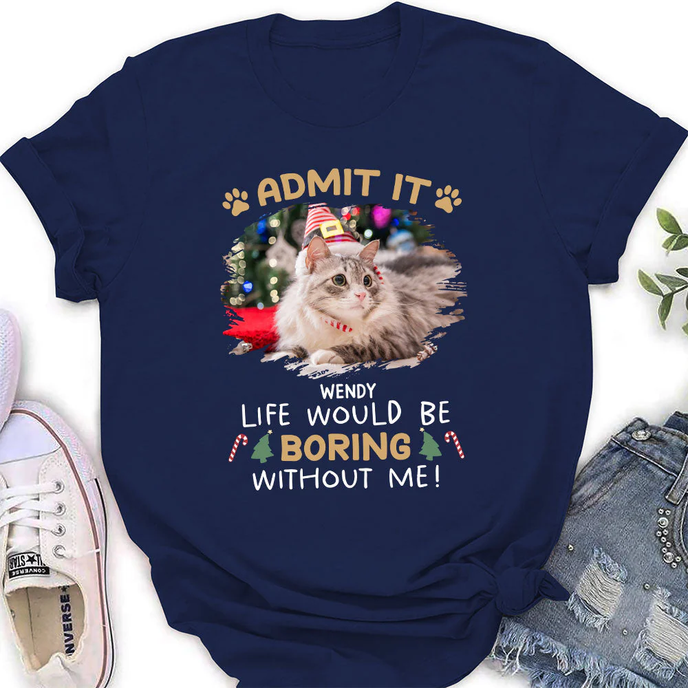 Never Get Bored - Personalized Custom Women's T-shirt - Image 5