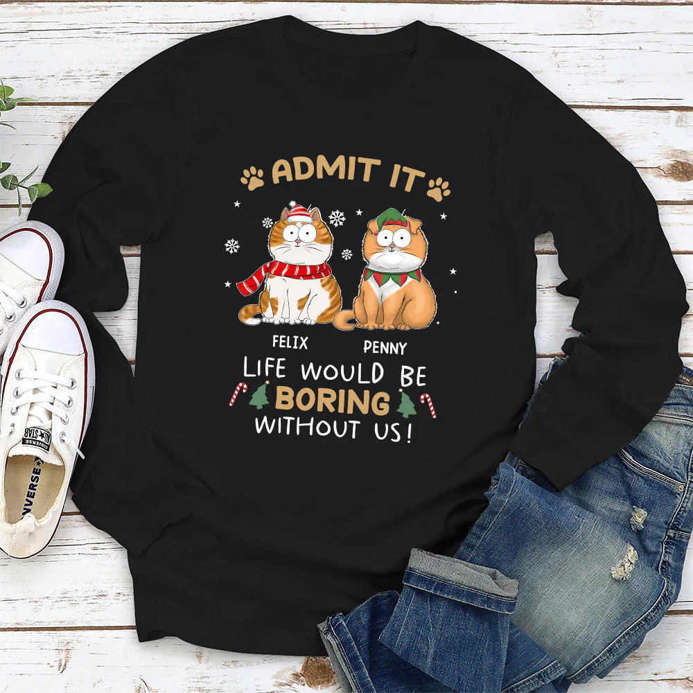 Never Get Bored - Personalized Custom Long Sleeve T-shirt - Image 2