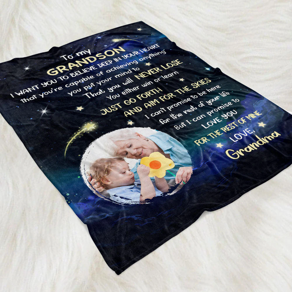 Never Lose Photo - Personalized Custom Fleece Blanket - Image 3