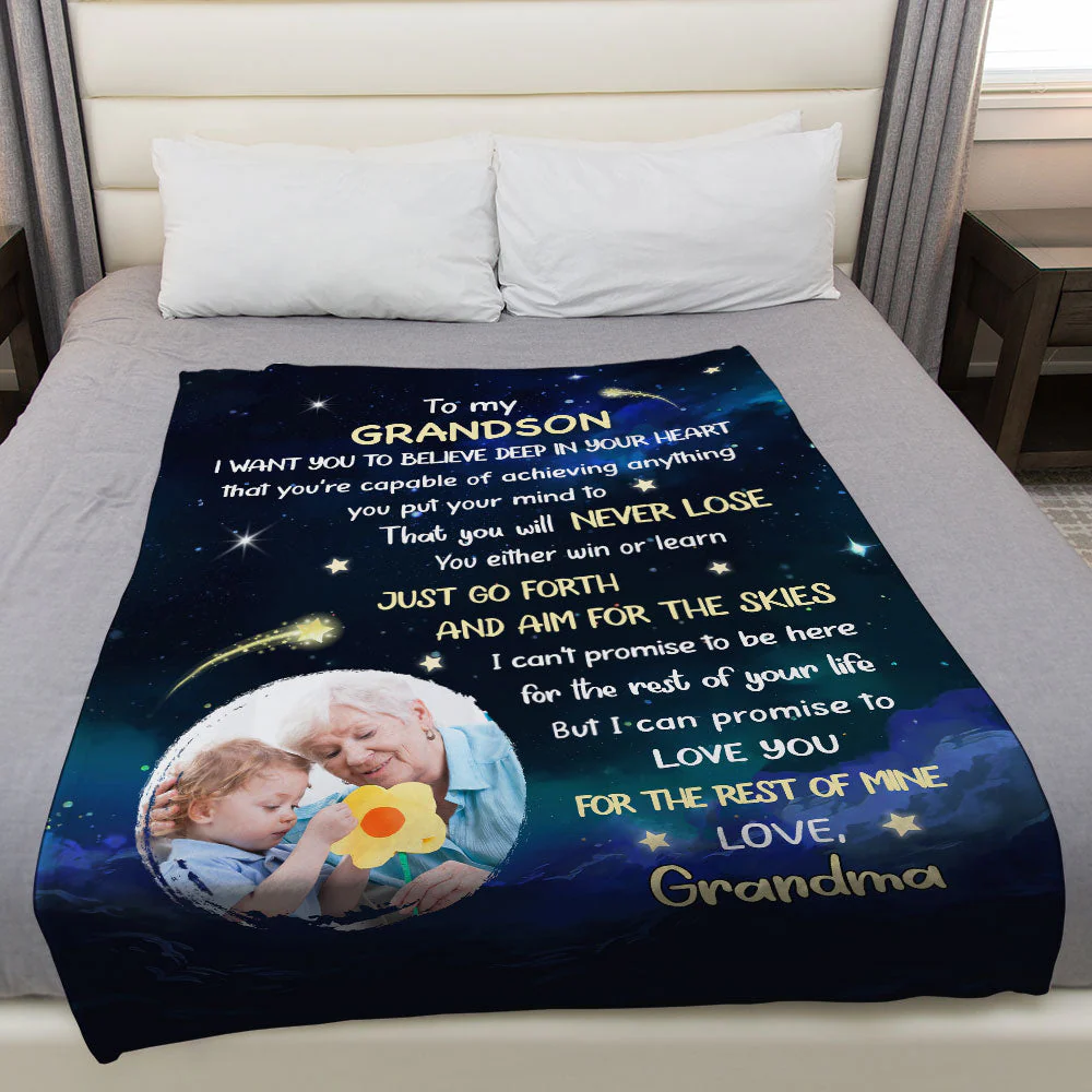 Never Lose Photo - Personalized Custom Fleece Blanket - Image 4