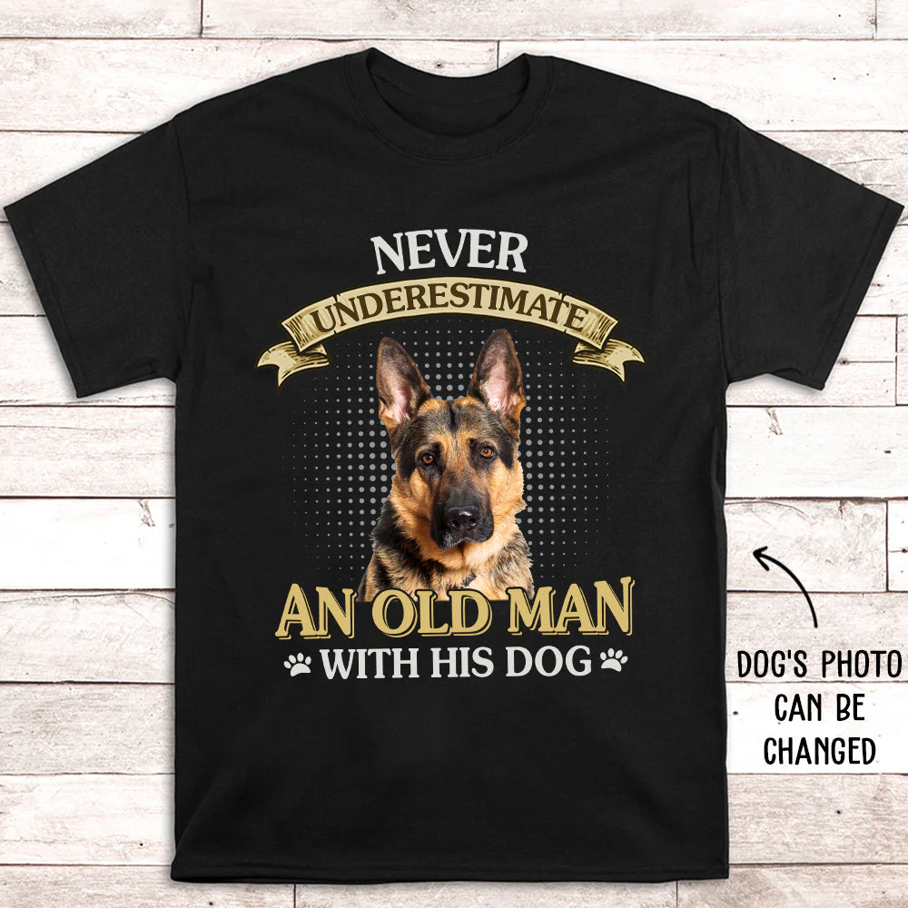 Never Underestimate Old Man - Personalized Custom Unisex T-shirt - Image 2