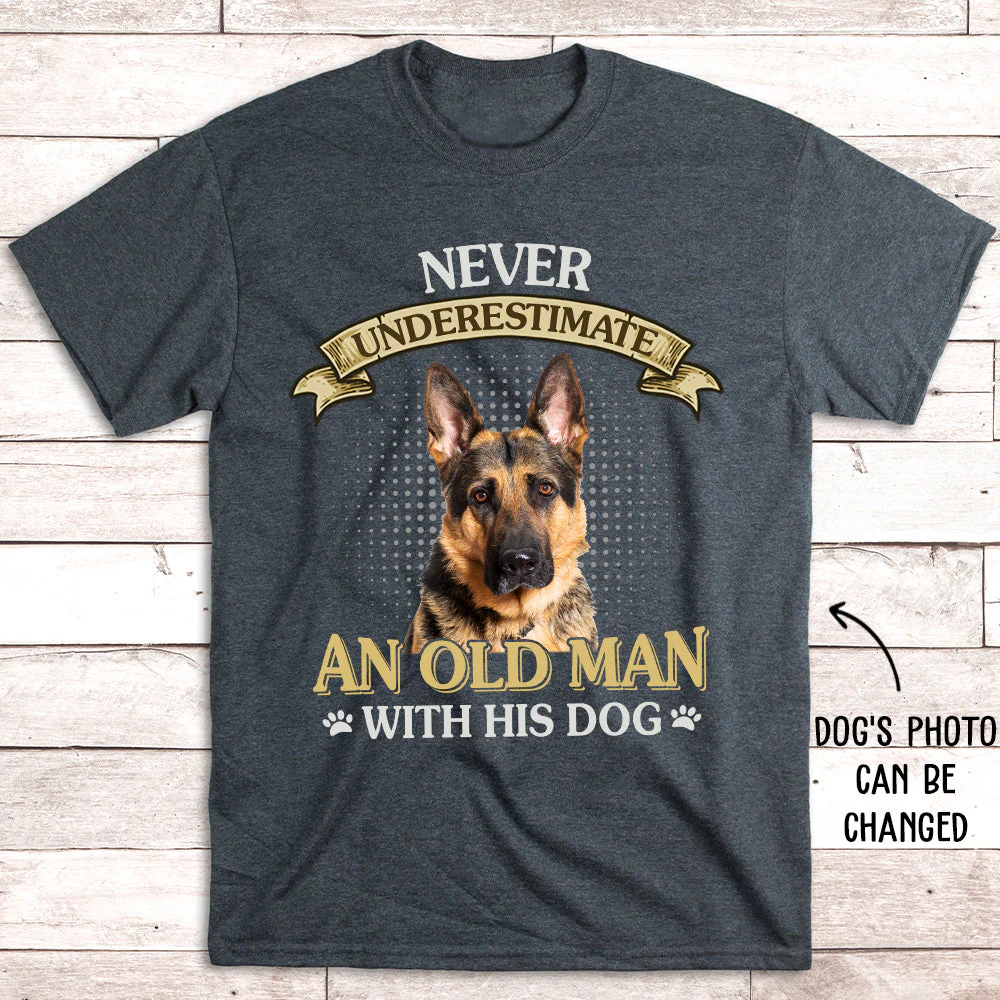 Never Underestimate Old Man - Personalized Custom Unisex T-shirt - Image 3