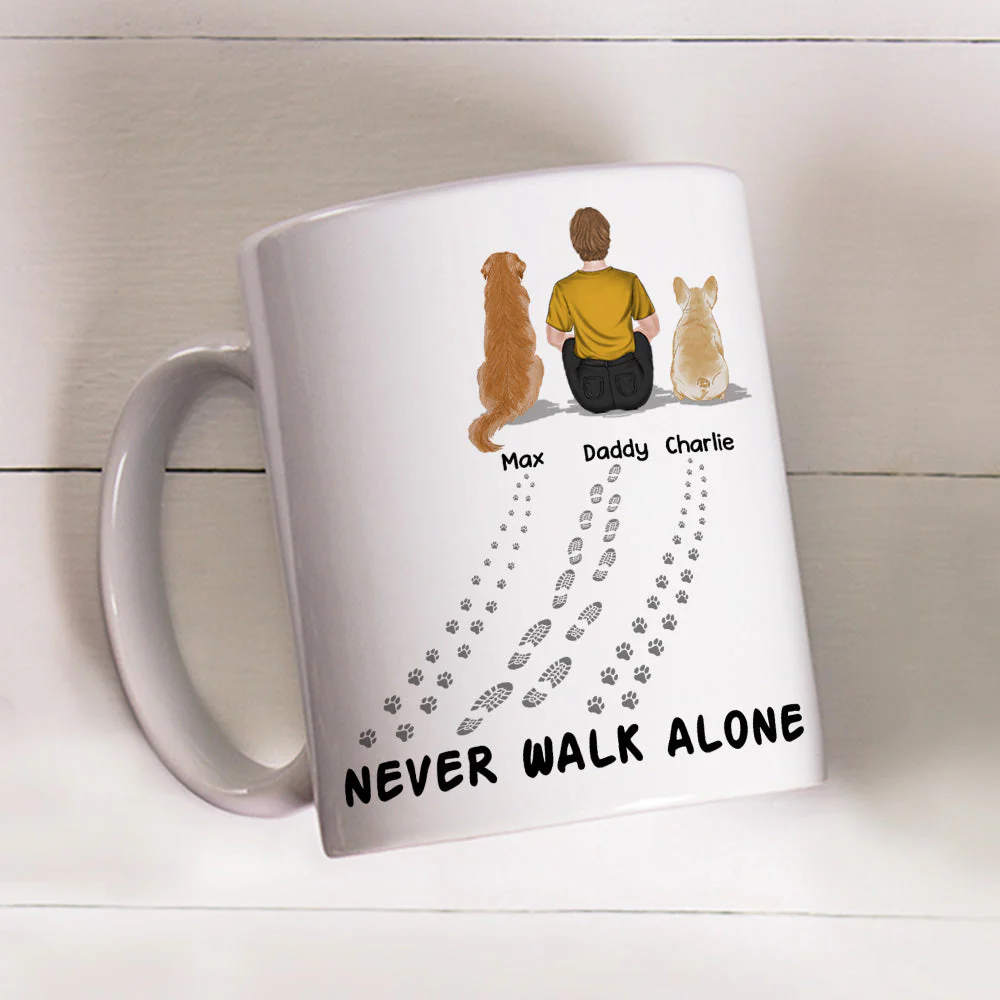 Never Walk Alone - Personalized Custom Coffee Mug - Image 2