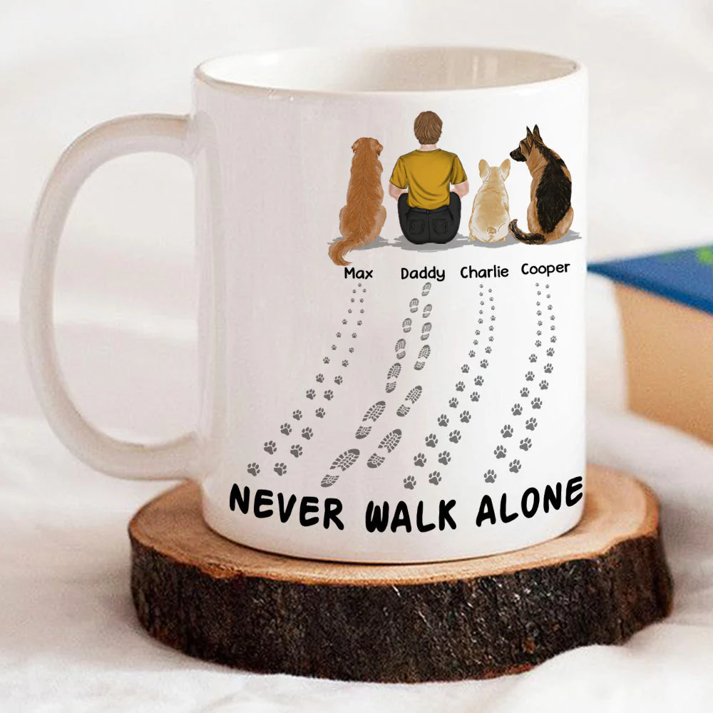Never Walk Alone - Personalized Custom Coffee Mug - Image 3
