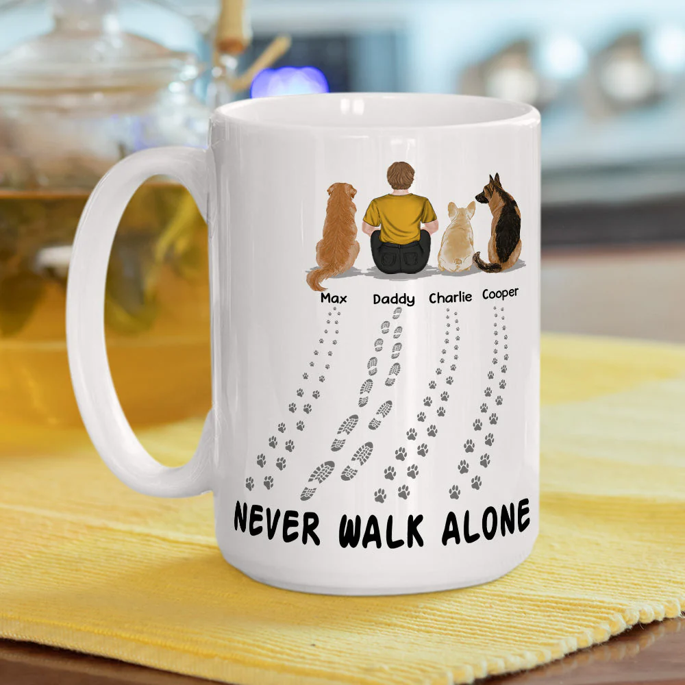 Never Walk Alone - Personalized Custom Coffee Mug - Image 5