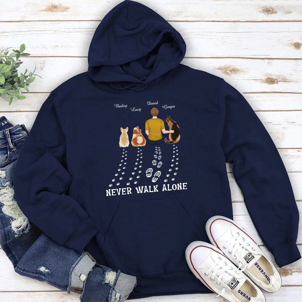 Never Walk Alone - Personalized Custom Hoodie - Image 2