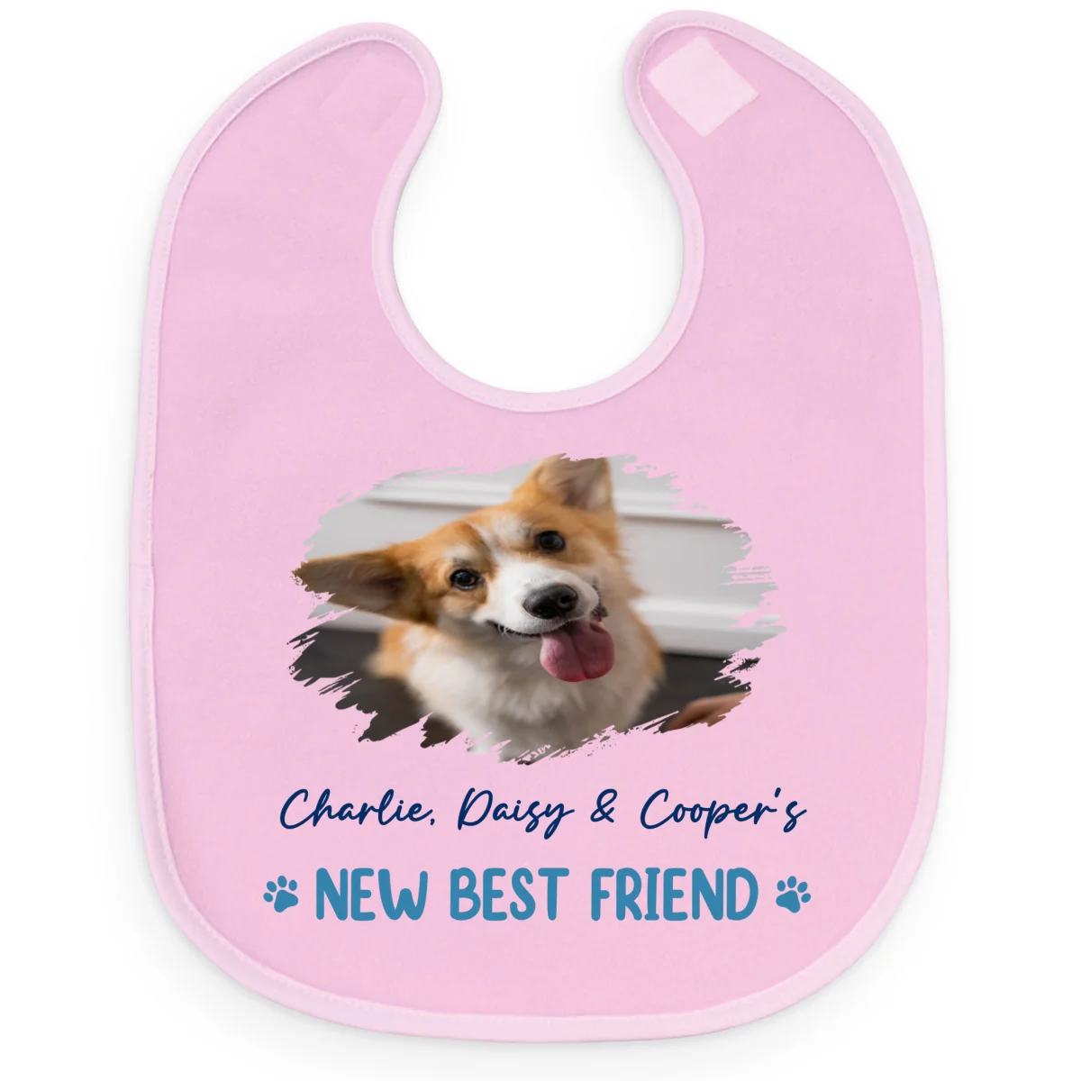New Best Friend Photo - Personalized Custom Baby Bib - Image 7