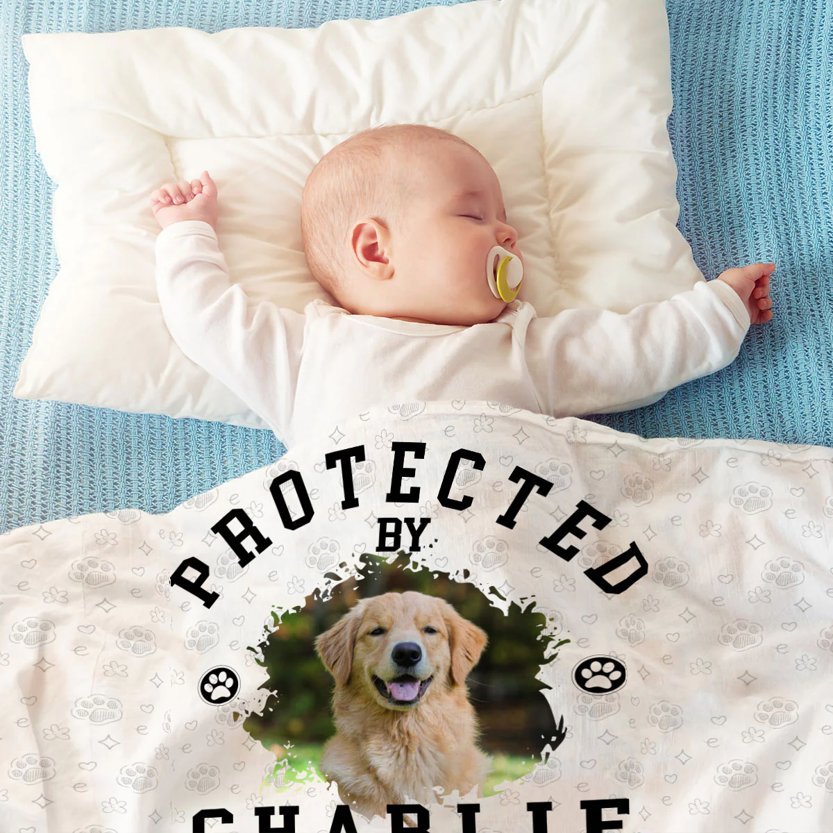 New Best Friend Photo - Personalized Custom Fleece Blanket