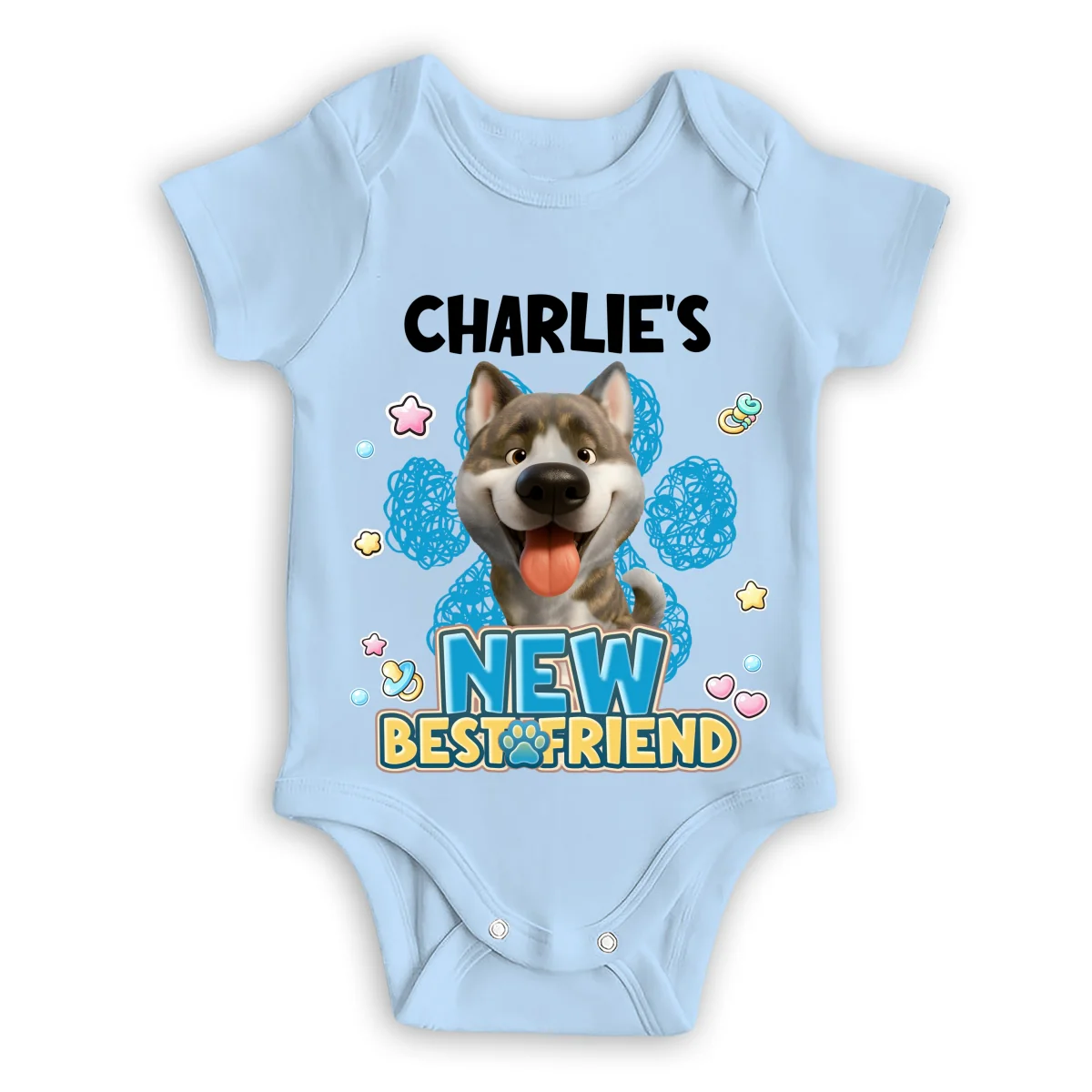 New Friends - Personalized Custom Baby Onesie - Image 9