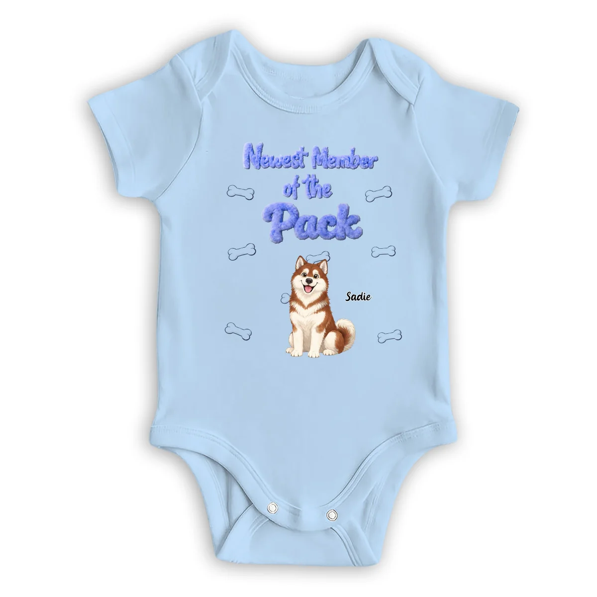 Newest Member Of The Pack - Personalized Custom Baby Onesie - Image 8
