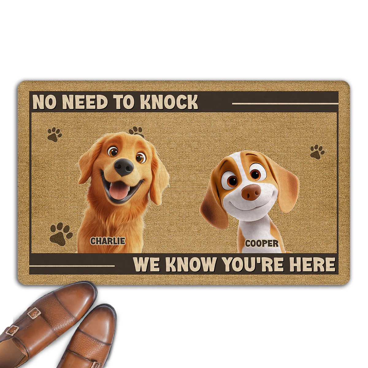 No Need To Knock Version 3 - Personalized Custom Doormat
