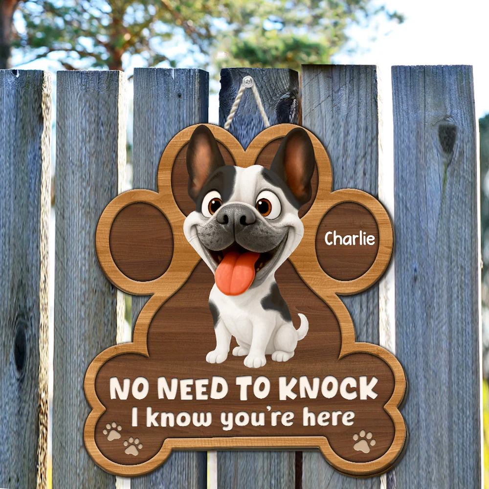 No Knock Needed - Personalized Custom Wood Sign - Image 2