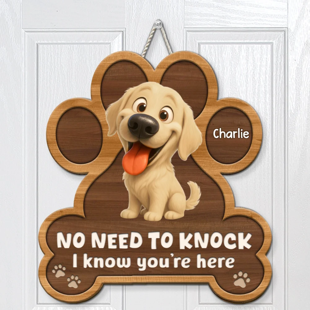 No Knock Needed - Personalized Custom Wood Sign - Image 6