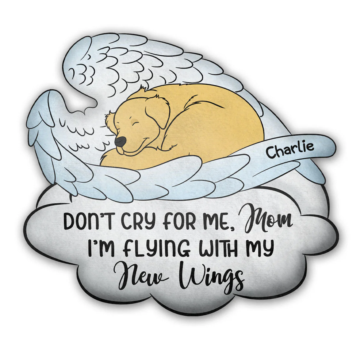 No Need To Cry For Me, Mom - Personalized Custom Shaped Pillow