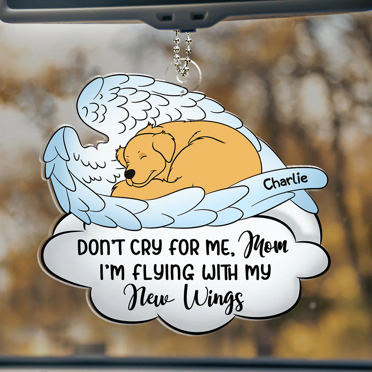 No Need To Cry For Me -  Personalized Acrylic Car Ornament - Image 4