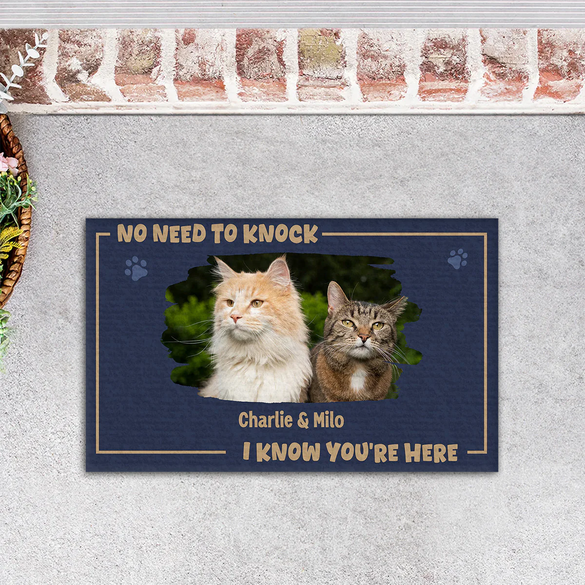 No Need To Knock Human - Personalized Custom Doormat - Image 6