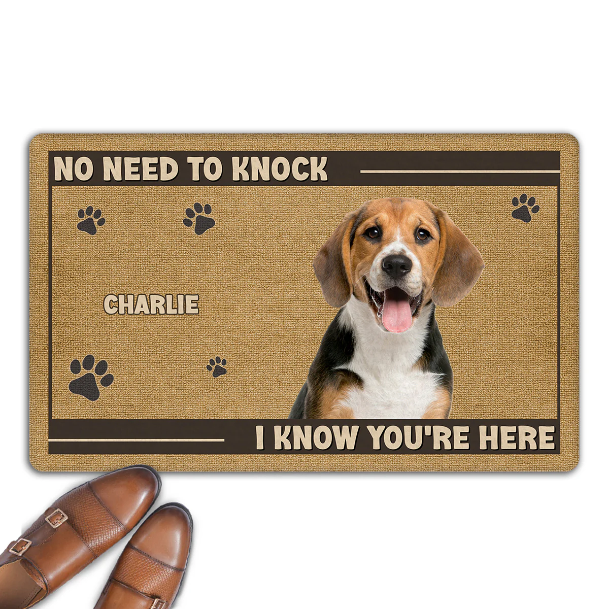 No Need To Knock Photo Version 2 - Personalized Custom Doormat