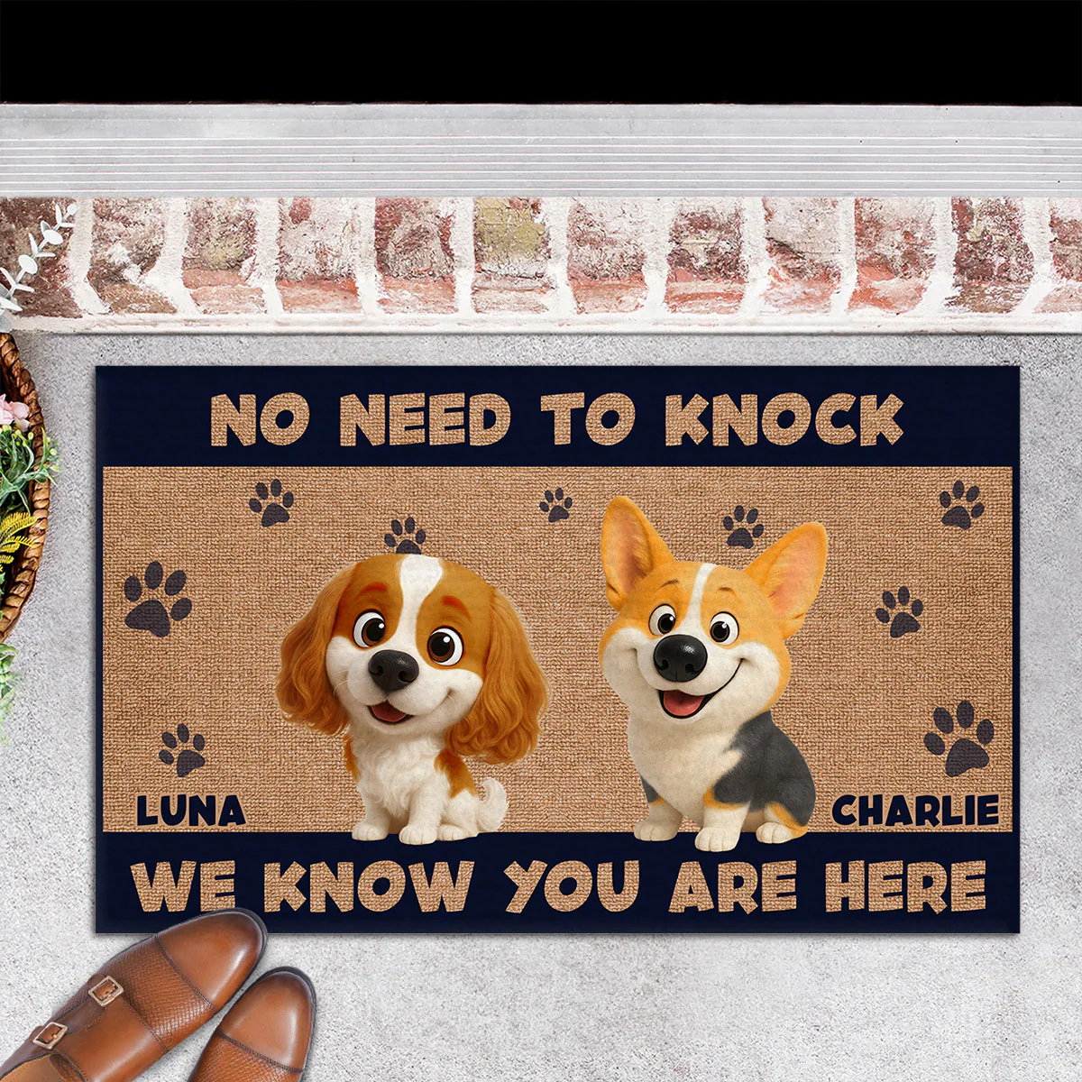 No Need To Knock Retro Vibe Ver 2 - Personalized Custom Doormat - Image 5