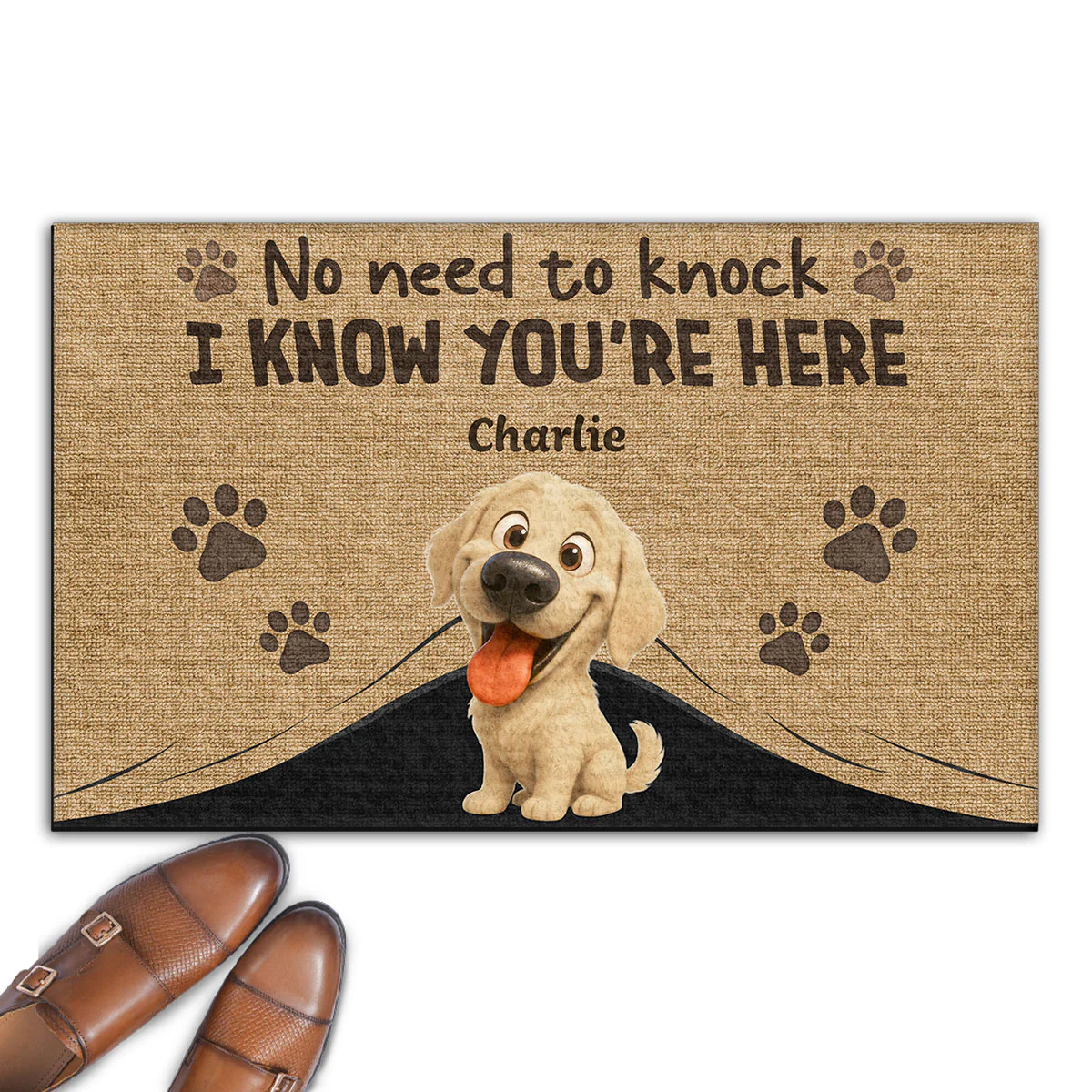 No Need To Knock We Know You Cartoon - Personalized Custom Doormat