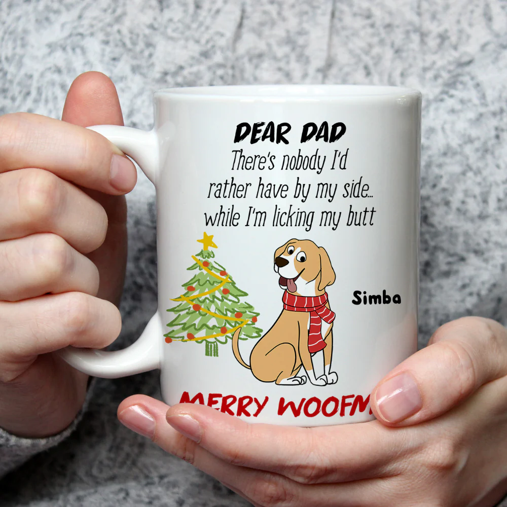 No One By Dog Side - Personalized Custom Coffee Mug - Image 3
