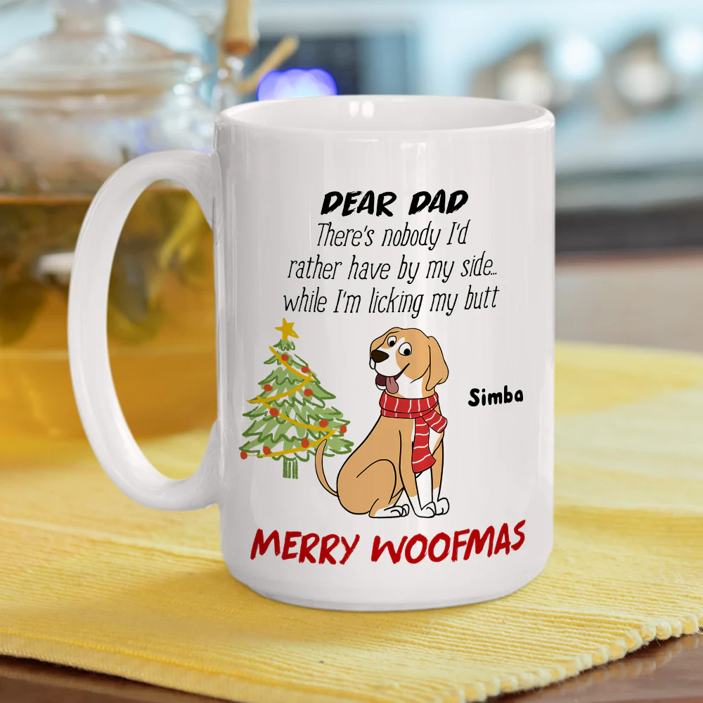 No One By Dog Side - Personalized Custom Coffee Mug - Image 5