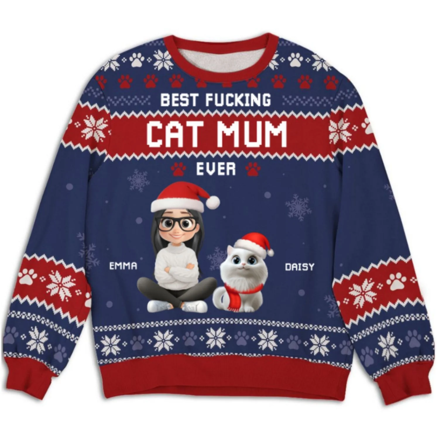 No One Is Like Cats - Personalized Custom All-Over-Print Sweatshirt - Image 6