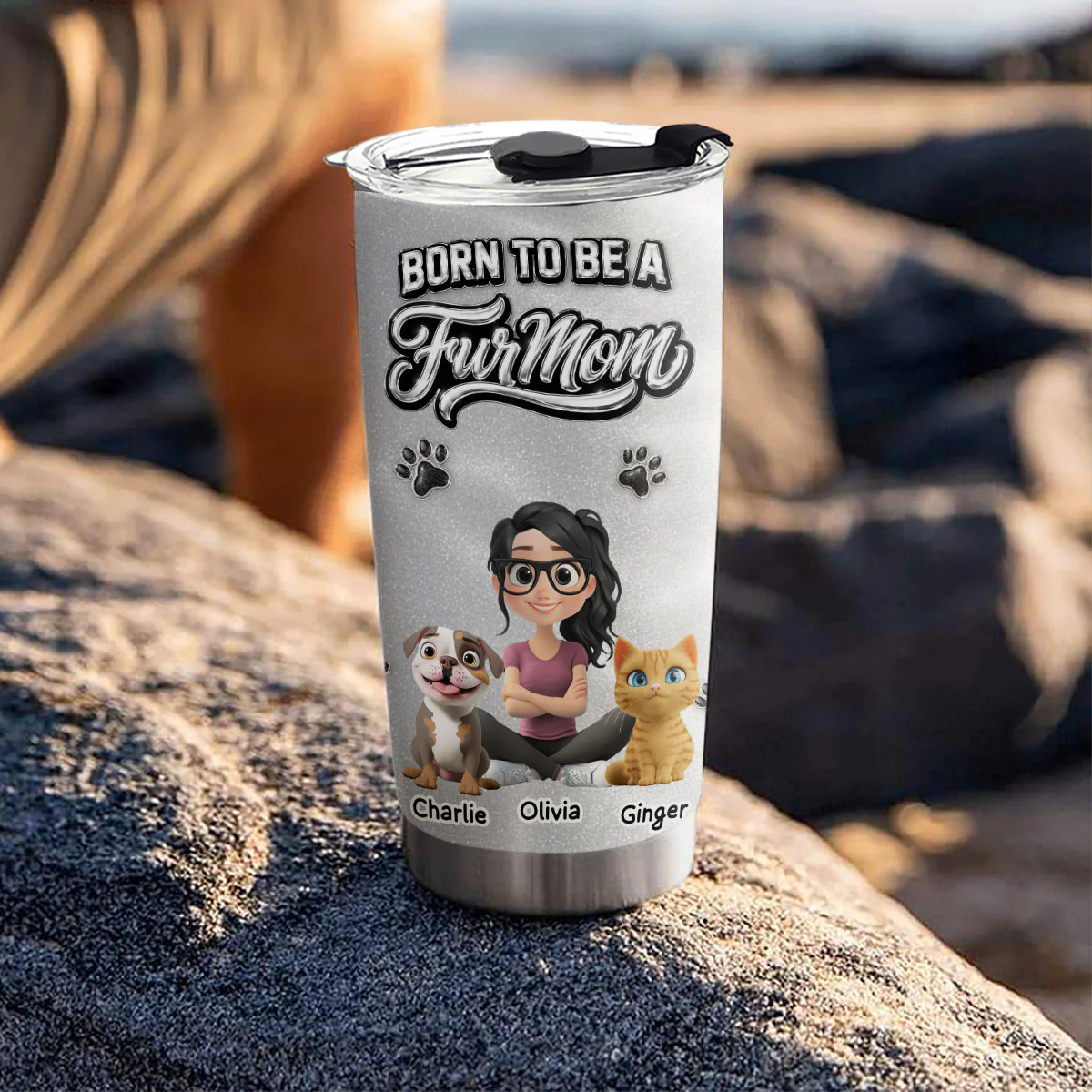 No One Is Like You Fur Ver - Personalized Custom 3D Effect Tumbler - Image 4