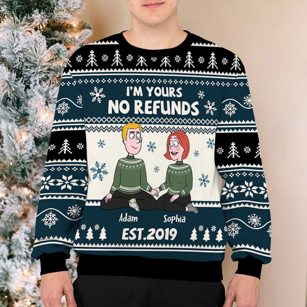 No Refunds - Personalized Custom All-Over-Print Sweatshirt - Image 4