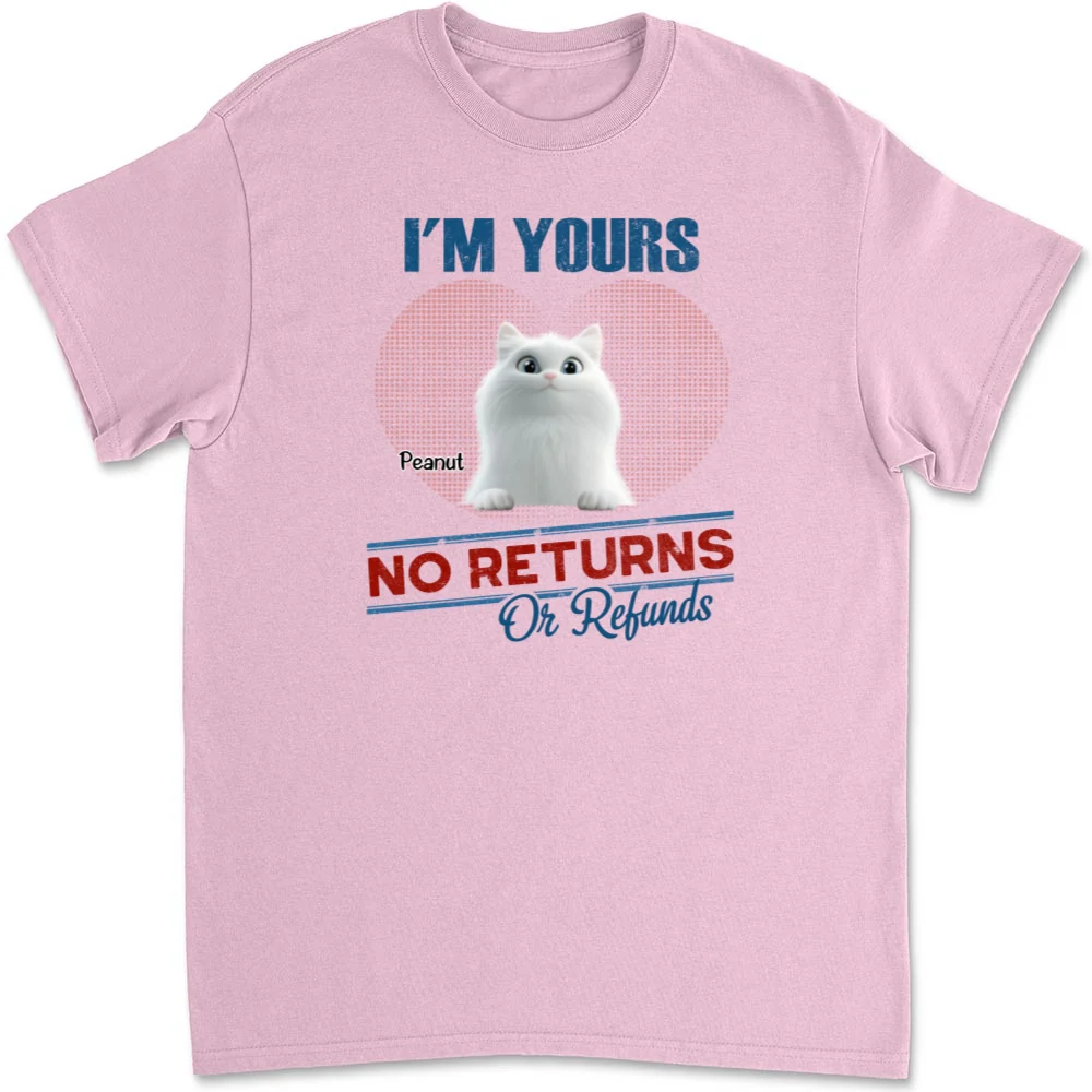 No Returns Or Refunds Lovely Cat - Personalized Custom Unisex T-Shirt - Image 8