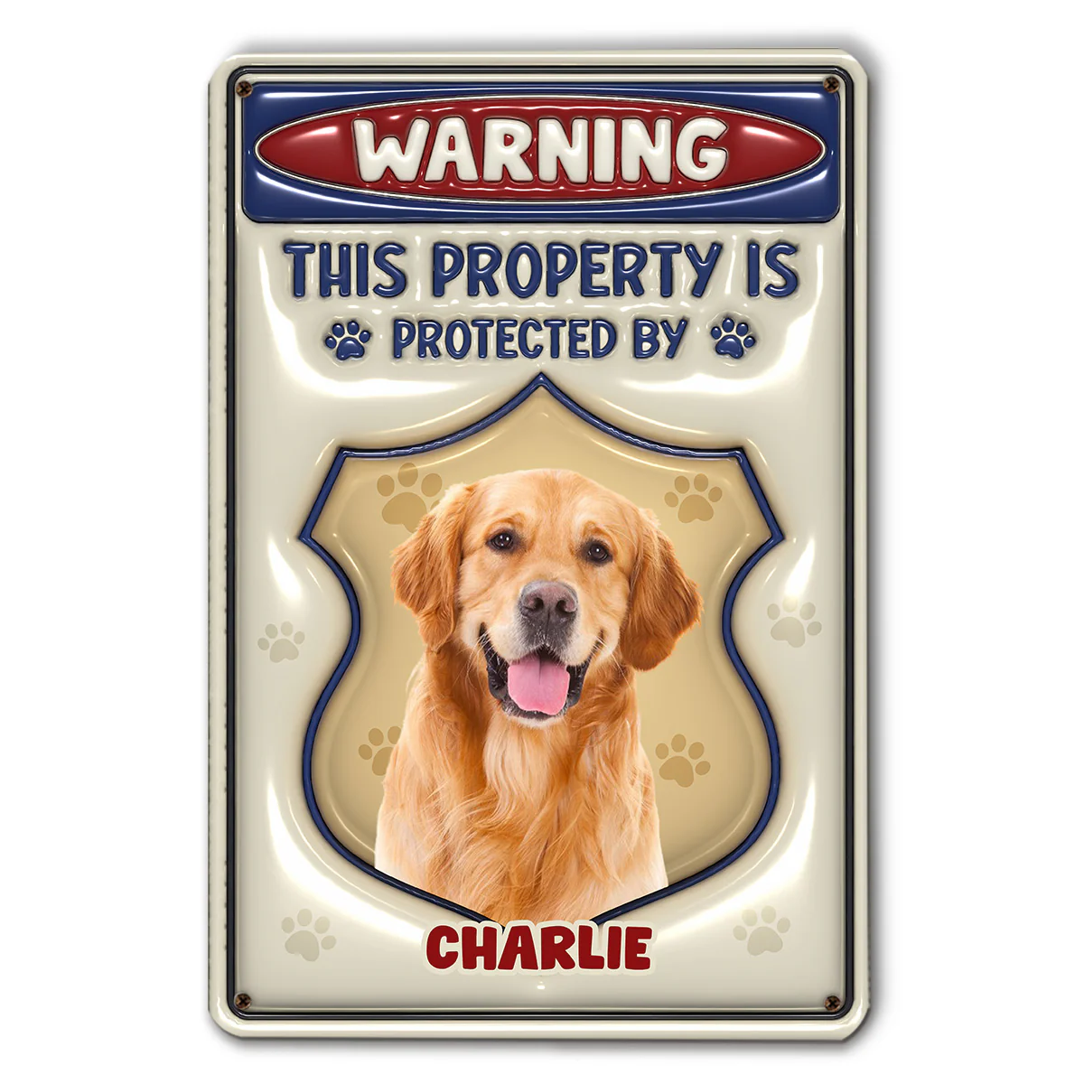 Protected Property Photo - Personalized Custom 3D Inflated Effect Metal Sign