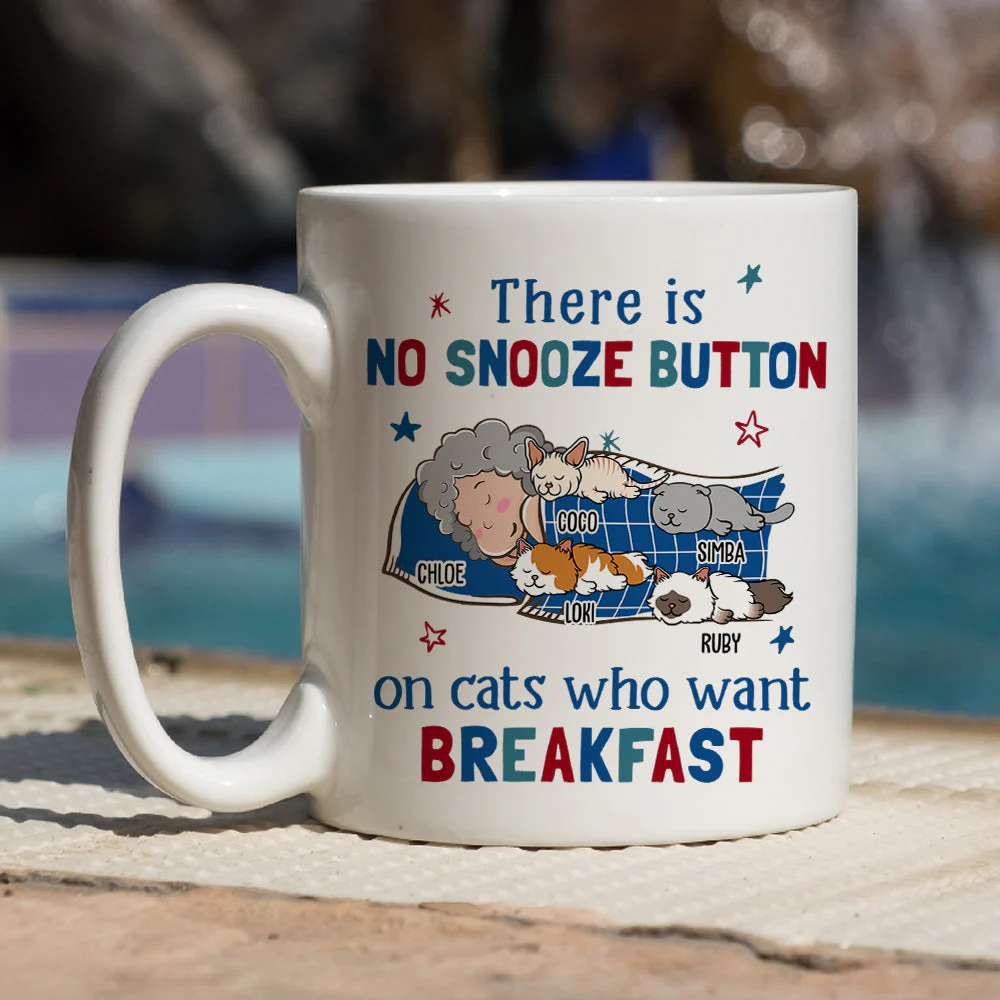 No Snooze Button - Personalized Custom Coffee Mug - Image 4