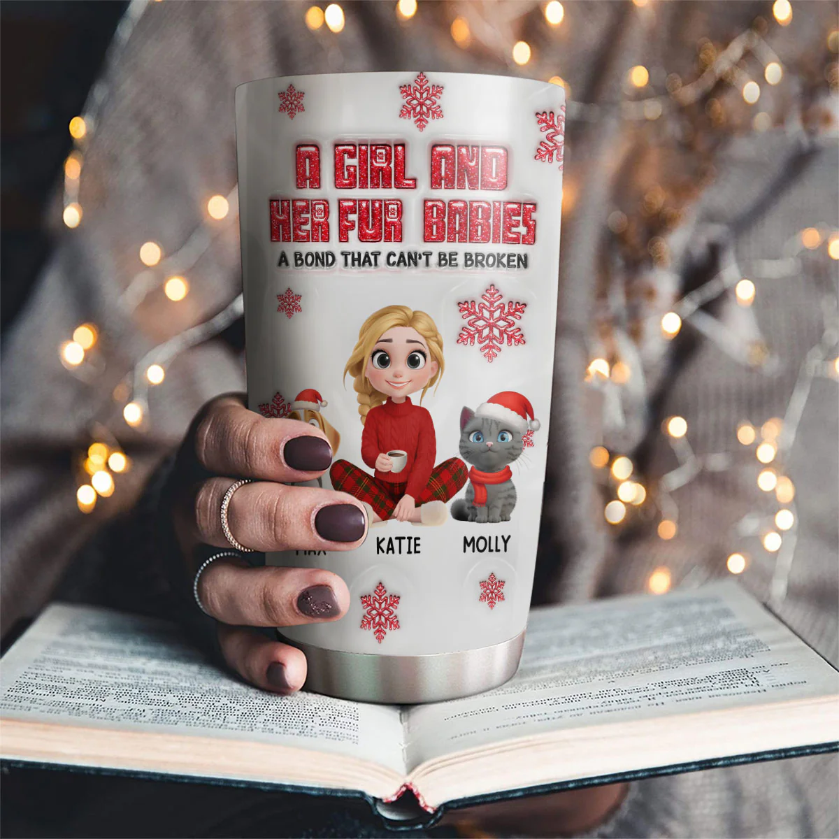 No Space Between Fur Ver - Personalized Custom 3D Inflated Effect Tumbler - Image 4