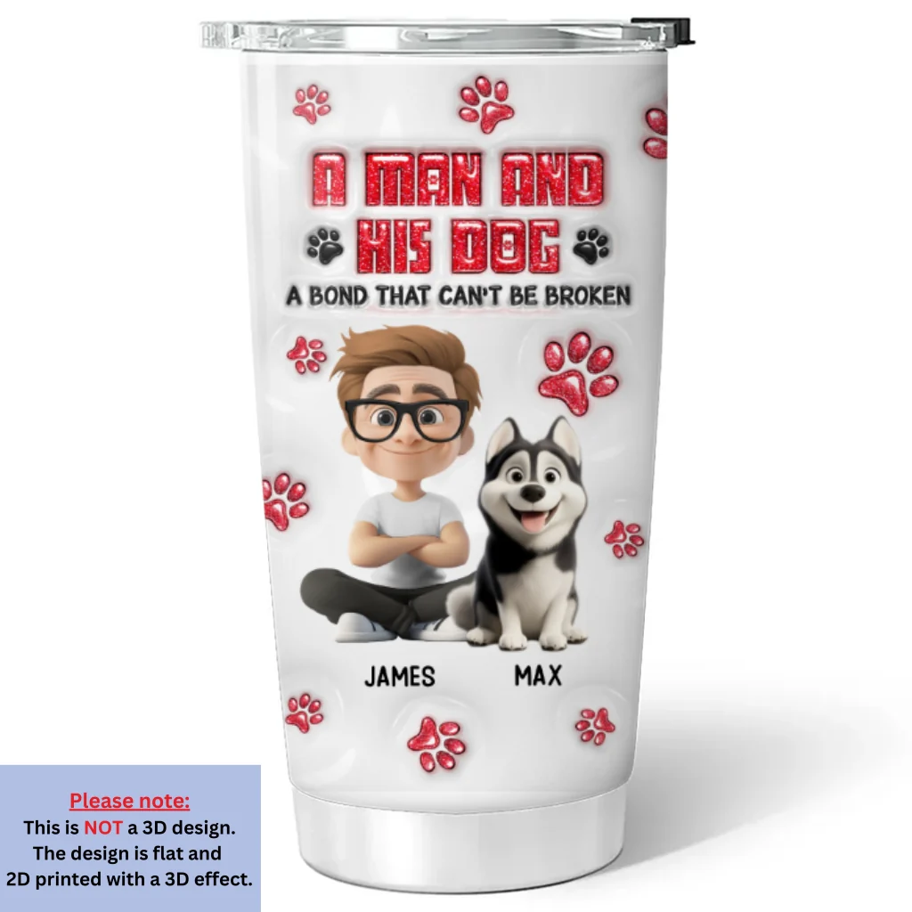 No Space Between Us Daily Ver - Personalized Custom 3D Inflated Effect Tumbler - Image 5