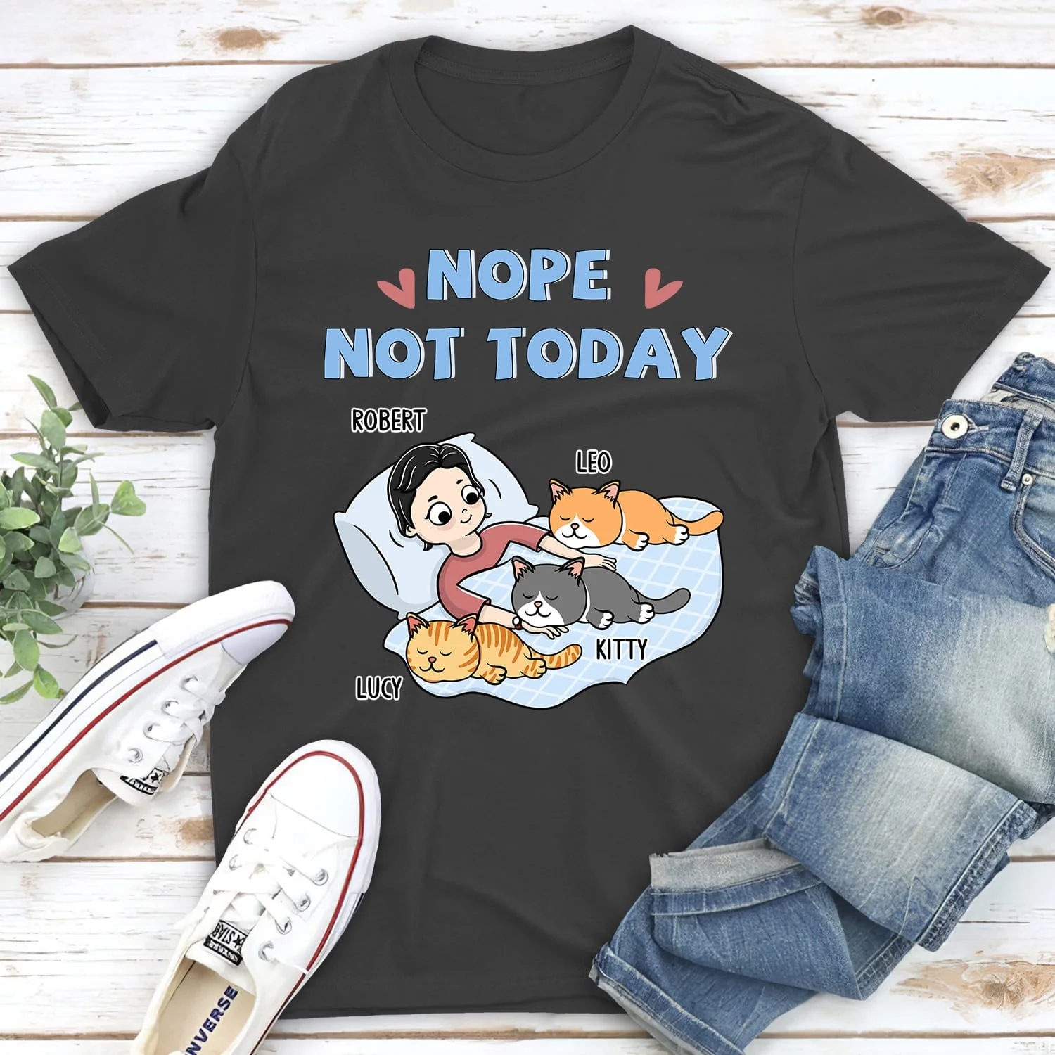 Nope Not Today Chibi - Personalized Custom Unisex T-shirt - Image 2
