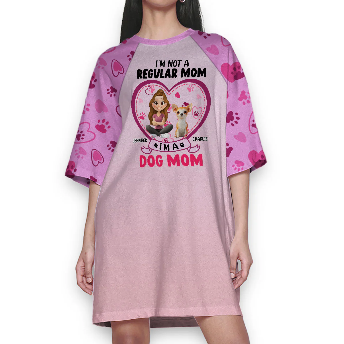 Not A Regular Mom - Personalized Custom 3/4 Sleeve Dress