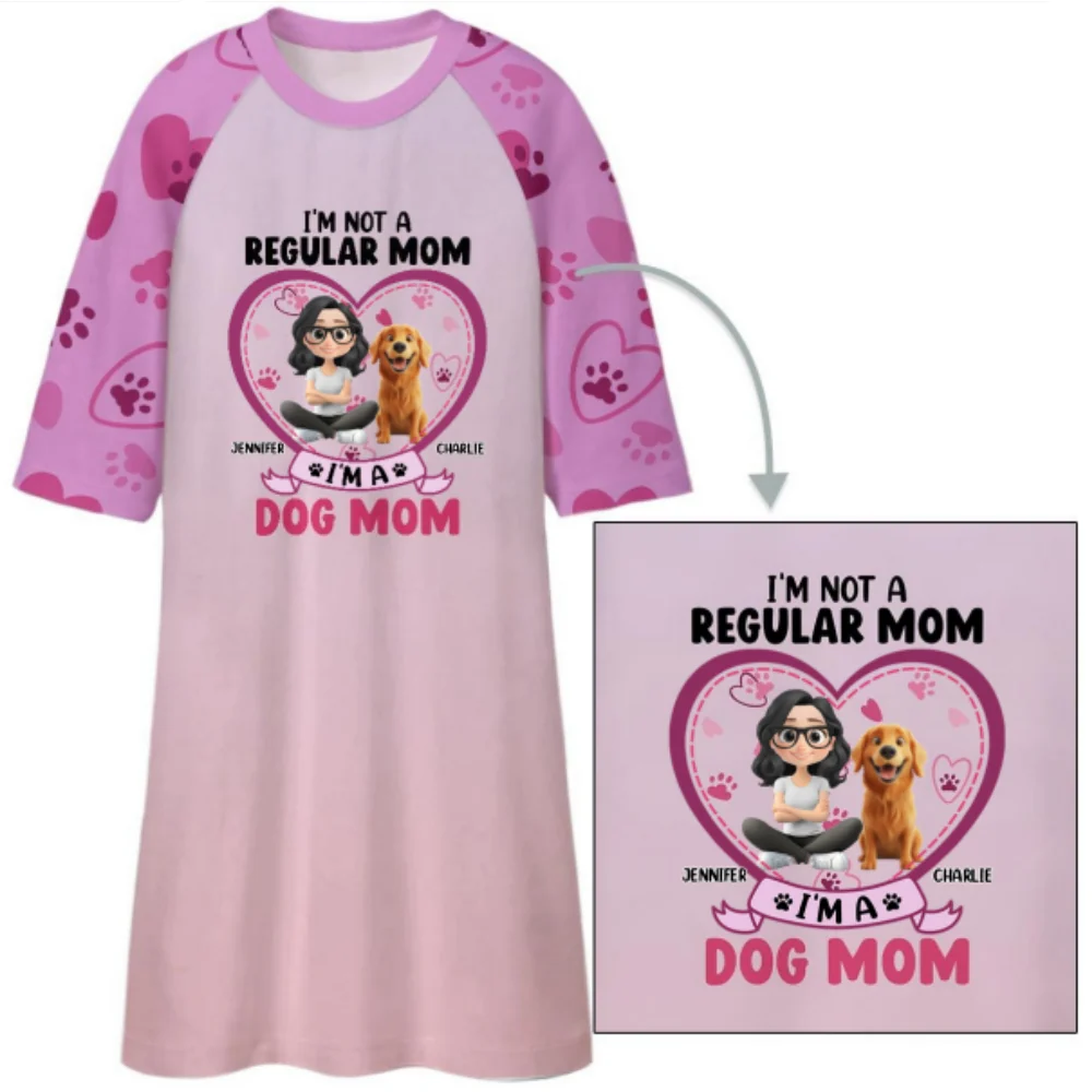 Not A Regular Mom - Personalized Custom 3/4 Sleeve Dress - Image 6