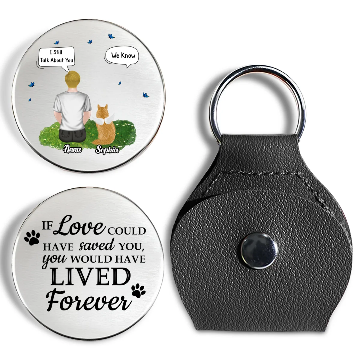 Not Even Love Could Save My Cat - Personalized Custom Pocket Hug - Image 7